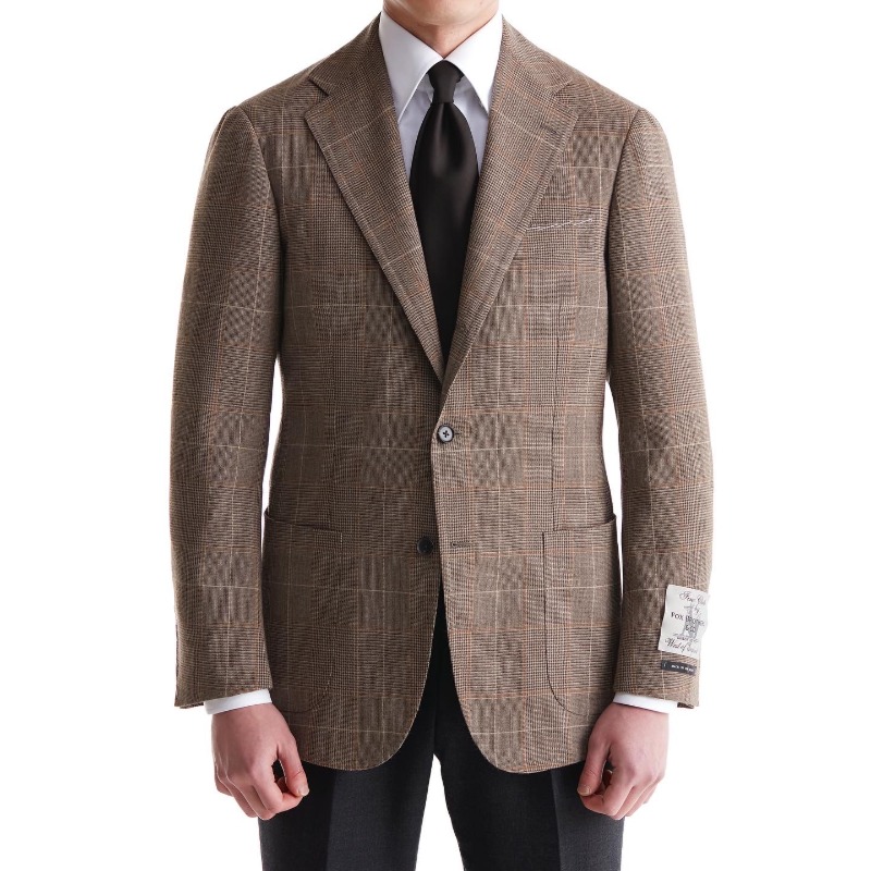 MADE BY RING JACKET (링마에등급) / ANDREA SEOUL H GRADE SPORTS COAT X ENGLAND, FOX BROTHERS(FOX JOURNEY) BROWN/BEIGE CHECK