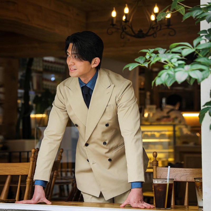 MADE BY RING JACKET (링마에등급) / ANDREA SEOUL H GRADE DOUBLE BREASTED SUITS(JACKET+PANTS) X ENGLAND, BRISBANE MOSS BEIGE COTTON SUITS (2 PLEATS)